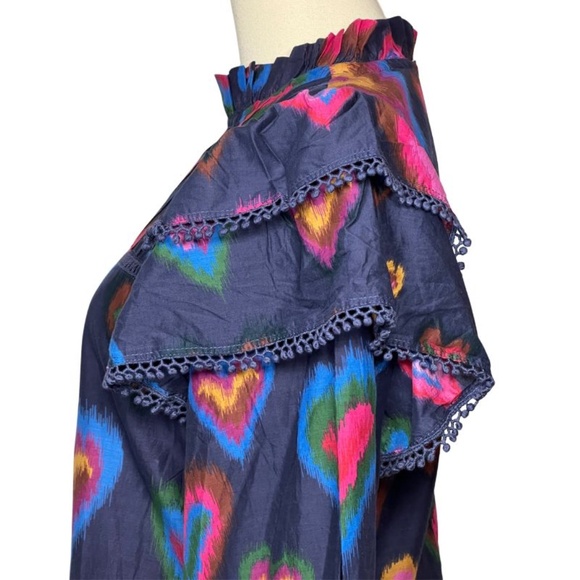 NWOT FARM Rio Multi-Color Heart Mini Dress with Beautiful Detailing (XS) - Picture 9 of 16
